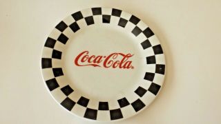 Vintage1996 Coca - Cola 101/2” Dinner Plate By Gibson Checkerboard Cl11 - 20