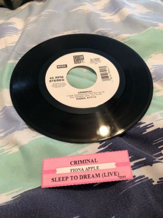 Fiona Apple Criminal 7 Inch Vinyl Rare
