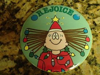 Large 6 " Vintage Comic Cartoon Character Cathy Rejoice Christmas Pin Picture