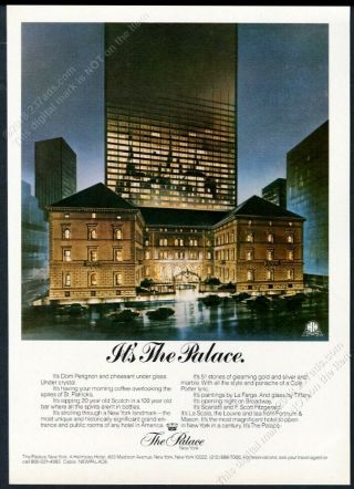 1980 Helmelsy Palace Hotel York City Color Photo Vintage Print Ad