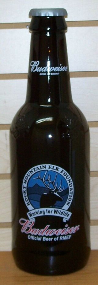 Budweiser - 2001 - Rocky Mountain Elk Foundation - Large Glass Bottle