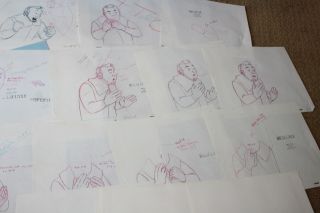 Herge ' s The Adventures of Tintin Animated Model sheets Storyboard Sketch Art 1 4