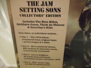THE JAM Setting Sons Collectors Edition Box Set 3 x CD,  1 x DVD & 2
