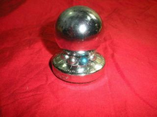 Vintage Hoover Ball Bearing Co Chrome Spnner Wheel Paperweight