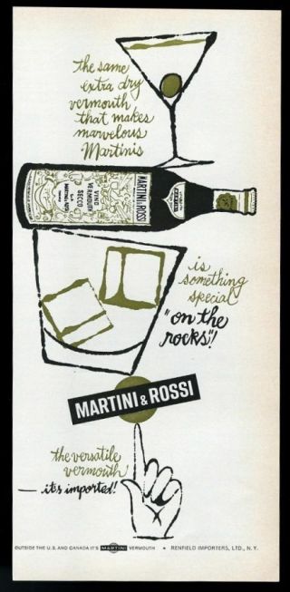 1962 Andy Warhol Art Martini And Rossi Dry Vermouth Vintage Print Ad
