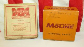 Vintage Piston Rings In Boxes Minneapolis - Moline Tractor 10r53 10r1028