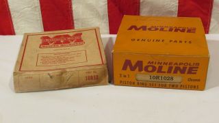 Vintage PISTON RINGS in Boxes MINNEAPOLIS - MOLINE Tractor 10R53 10R1028 2