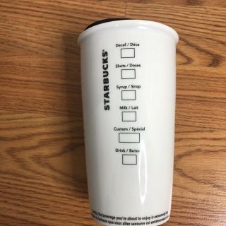 Starbucks White 12 oz Coffee Mug Travel Tumbler 2016 Ceramic 3