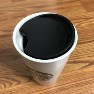 Starbucks White 12 oz Coffee Mug Travel Tumbler 2016 Ceramic 4