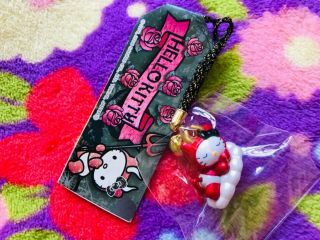 06 Japan Sanrio Auth Hello Kitty Devil Gotochi Doll Figure Keychain Charm
