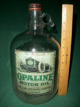 Opaline Motor Oil 1 Gal Glass Jug – Sinclair Refining Company,  Chicago