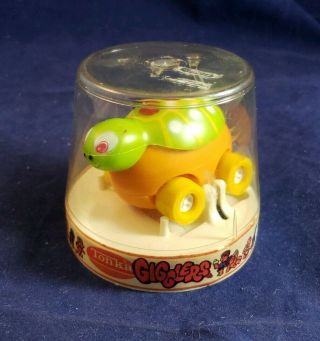 Vintage 1970s Tonka Giggler Egg Animal Car Turtle Nib