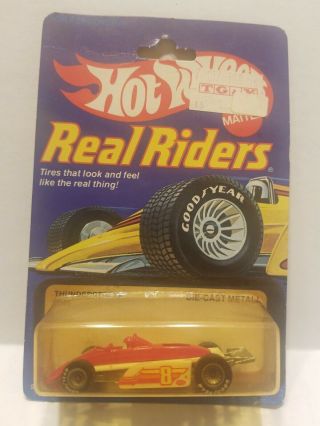 Vintage 1982 Hot Wheels Thunderstreak 8 Real Riders Gyg Nib Moc Race Car Mattel