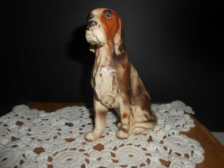 English Setter Sitting Figurine Cute Vintage Approx 6 " Tall