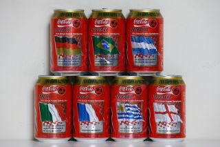 2002 Coca Cola 7 Cans Set From Turkey,  Fifa World Cup