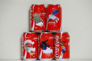 2008 Coca Cola 5 Cans Set From Turkey,  Happiness Factory