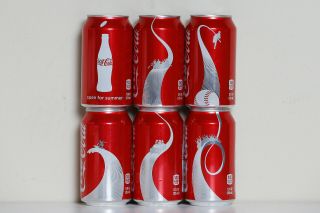 2013 Coca Cola 6 Cans Set From The Usa,  Open For Summer
