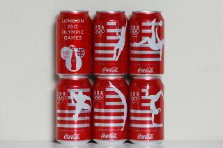 2012 Coca Cola 6 Cans Set From The Usa,  London 2012 Olympic Games