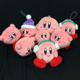 Kirby Plush Mascot Keychain Key Ring Kirby Nintendo Japan Toy Gift By Random 1pc