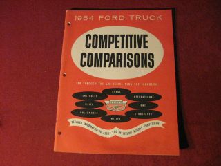 1964 Ford Truck Showroom Sales Brochure Rig Semi Old Tractor Trailer