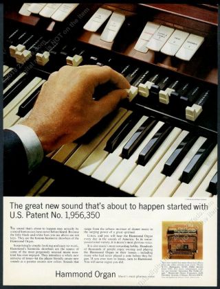 1966 Hammond E - 111 Organ Photo Vintage Print Ad