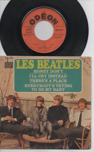 The Beatles Rare 1965 French Only 7 " Odeon P/c Ep,  Promo Gift " Honey Don 