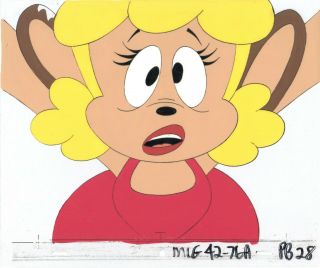 Mighty Mouse Pearl Pureheart Production Animation Cell From Filmation 1980s Fc