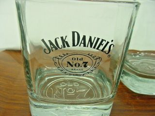 Vintage Jack Daniel ' s Old No.  7 Whiskey Rocks Glasses Set of 4 2