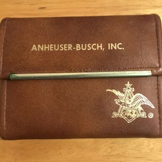 Anheuser - Busch 1981 Sales Convention Faux Leather Case Playing Cards Advertising