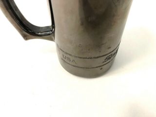 Vintage Snap - On Tool ' s Beer Mug Stein Chrome 9/16 Socket Glass Mug 3