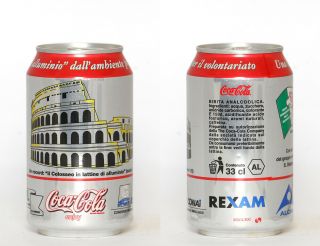 2001 Coca Cola Can From Italy,  Il Colosseo In Lattine Di Alluminio