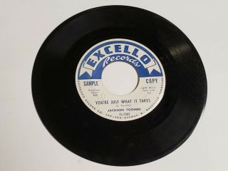 Vtg 1950s Dj Promo 45 Jackson Toombs Kiss - A Me Quick,  Just What It Takes Excello