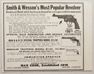 1927 Print Ad Smith & Wesson Revolver Pistols & H&r.  22 Guns