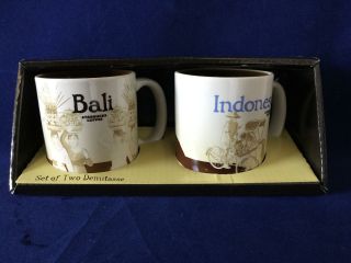 Set Of 2 Demitasse Starbucks 2017 Bali Indonesia 3 Oz Coffee Cup Ships