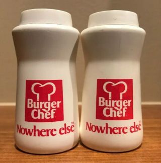 Vintage 1980s Burger Chef Nowhere Else Salt Pepper Shakers Durkee Vgc