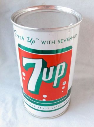 Vintage Fresh Up 7 Up 12 Oz Flat Top Soda Can - 7 Up Research St Louis Mo.