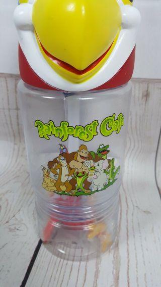 Rainforest Cafe Parrott Snack Holder Toy Plastic Travel Drink Water Bottle Cup 2