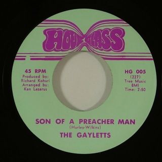 Gayletts " Son Of A Preacher Man " Islands Soul Funk 45 Hourglass Mp3