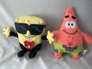 2002 Spongebob Squarepants & Patrick Star Plush Stuffed Toy Nanco