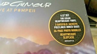 Pink Floyd ' s David Gilmour Live At Pompeii / 4 LP 180 Gram Vinyl Box Set 2