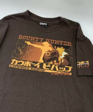Cowboy Bebop T Shirt Spike Spiegel Size Large Brown Hard To Find