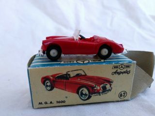 Vtg Anguplas 62 Mg A 1600 Sports Car In Red With Box - Great Buy