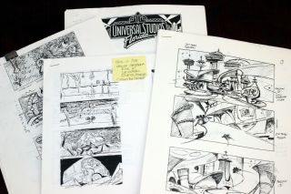 Universal Studios Florida 1986 Storyboard Designs Jetsons Thrill Ride Attraction