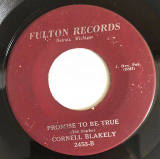 Cornell Blakely,  Group 45 Doo Wop Don’t Touch The Moon Fulton Lbl.  Detroit 2