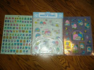 Sanrio Little Twin Stars Vintage Stickers Made In Japan Rare