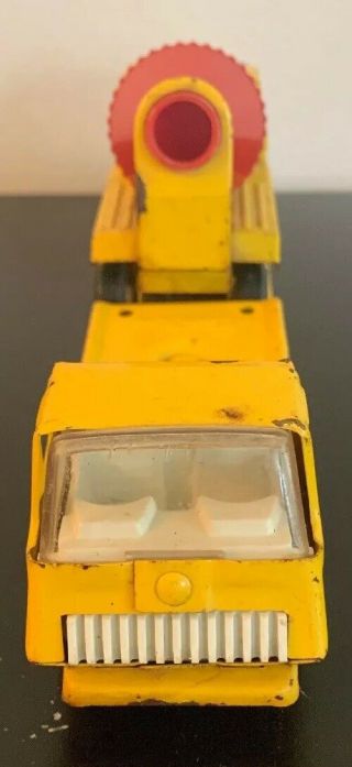 TONKA Vintage Metal Yellow Tonka Flatbed Truck Trailer With Cement Mixer Truck 2