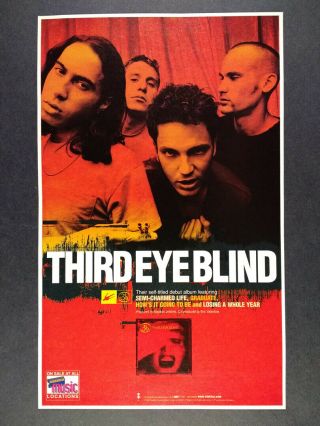 1998 Third Eye Blind Self - Titled Debut Album Promo Vintage Print Ad