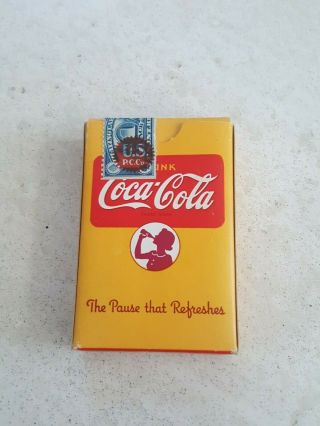 Vintage Wwii Era Coca Cola Coke Airline Stewardess Deck Playing Cards