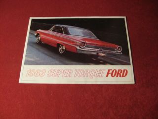 1963 Ford Galaxie Sales Brochure Dealership Old Vintage Booklet Book