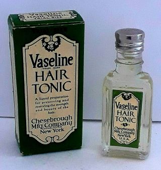 Rare Vintage Vaseline Hair Tonic Chesebrough Mfg.  Company York